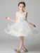 Flower Girl Dresses Jewel Neck Sleeveless Embroidered Kids Social Party Dresses