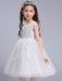 Flower Girl Dresses Jewel Neck Sleeveless Bows Kids Party Dresses