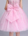 Flower Girl Dresses Jewel Neck Sleeveless Bows Kids Party Dresses