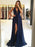 Sleeveless Jewel Sweep/Brush A-line Train Lace Chiffon Dresses - Prom Dresses
