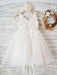 Flower Girl Dresses Straps Neck Sleeveless Sash Formal Kids Pageant Dresses