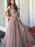 Sleeveless Off-The-Shoulder Floor-Length Tulle With Beading Dresses - Prom Dresses