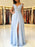 Sleeveless Off-The-Shoulder Floor-Length With Applique Chiffon Dresses - Prom Dresses