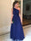 Sleeveless One-Shoulder Floor-Length A-line With Ruffles Tulle Dresses - Prom Dresses