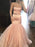 Sleeveless Strapless Sweep/Brush Train With Beading Satin Dresses - Prom Dresses