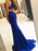 Sleeveless Sweep/Brush Train With Ruffles Elastic Woven Satin Dresses - Prom Dresses