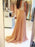 Sleeveless V-Neck Chiffon With Beading Sweep/Brush Train Dresses - Prom Dresses