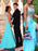 Sleeveless V-Neck Chiffon With Beading Sweep/Brush Train Dresses - Prom Dresses