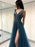 Sleeveless V-Neck Floor-Length A-line With Applique Tulle Dresses - Prom Dresses