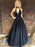 Sleeveless V-Neck Floor-Length A-line With Ruffles Tulle Dresses - Prom Dresses