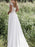 Sleeveless V-neck Lace Chiffon A-Line Side Split Floor-Length Wedding Dresses - wedding dresses