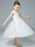 Flower Girl Dresses Jewel Neck Polyester Cotton Sleeveless Knee Length Princess Silhouette Embroidered Kids Social Party Dresses