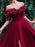 Sleeves Off-The-Shoulder Sweep/Brush Train With Ruffles Tulle Dresses - Prom Dresses