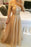 Sleeves Sheer Prom Dresses A-line Crystals Sexy Formal Evening Gowns - Prom Dresses