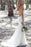 Spaghetti Strap Lace Beach Backless V Neck Sweep Train Long Wedding Dress - Wedding Dresses