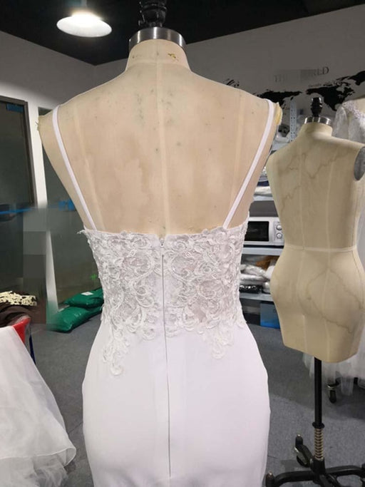 Spaghetti-Strap V-Neck Mermaid Wedding Dresses - wedding dresses