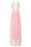 Spaghetti Strap V Neck Tulle Prom with Sequins Floor Length Backless Party Dress - Prom Dresses