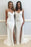Spaghetti Straps Ivory Long Sheath Simple Elegant Bridesmaid Dresses - Bridesmaid Dresses