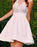 Spaghetti Straps Ivory V-neck Lace Top Satin Homecoming Dresses Mini Cheap Prom Dress - Prom Dresses