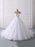 Spaghetti Straps Lace Tulle Ruffles Wedding Dresses - White / Floor Length - wedding dresses