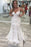 Spaghetti Straps Mermaid V Neck Backless Lace Wedding Dress - Wedding Dresses