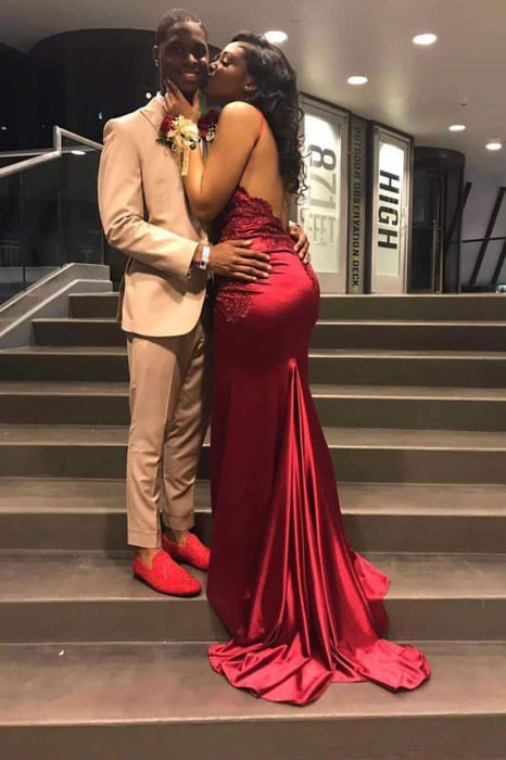 Spaghetti Straps Cheap Long Red Prom Dresses Under 100 - Bridelily Spaghetti Straps Cheap Long Red Prom Dresses Under 100 - Bridelily