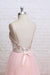 Spaghetti Straps Pink Lace Flora Tulle Sweetheart Backless Wedding Prom Dress - Prom Dresses