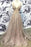 Spaghetti Straps V Neck Prom with Lace Appliques Glitter Long Formal Dress - Prom Dresses
