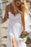 Spaghetti Straps White Lace Chiffon Backless Beach Wedding Dress - Wedding Dresses