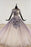 Sparkly Ball Gown Half Sleeves Wedding with Flowers Gorgeous Princess Prom Dress - Prom Dresses