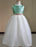 Color Block Flower Girl Dress Sequins Sash Dress