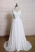 Square Neck Lace Chiffon A-line Wedding Dress - Wedding Dresses