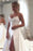 Strapless Bodice Corset Leg Slit Satin Backless Long Wedding Dress - Wedding Dresses