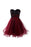 Strapless Burgundy Cute Homecoming Gown Short Prom Mini Dress - Prom Dresses