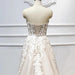 Strapless Lace-up Beaded Appliques A-line Wedding Dress - Wedding Dresses