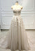 Strapless Lace-up Beaded Appliques A-line Wedding Dress - Wedding Dresses