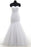 Strapless Ruffle Tulle Mermaid Wedding Dress - Wedding Dresses
