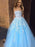 Strapless Sleeveless Floor-Length A-line With Applique Tulle Dresses - Prom Dresses