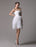 Strapless Sweatheart Satin Short Bridal Gown With Tulle Tired Skirt