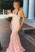 Straps Lace Prom Mermaid Sleeveless Long Party Dress with Sparkles - Prom Dresses