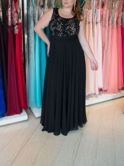 Straps Sleeveless With Lace Floor-Length Chiffon Plus Size Dresses - Prom Dresses