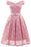 Street Elegant White Floral Lace Women Midi Dress - Pink / S - lace dresses