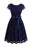 Street Floral Lace Dress Women Elegant Short Party Dress - Navy Blue / S - lace dresses
