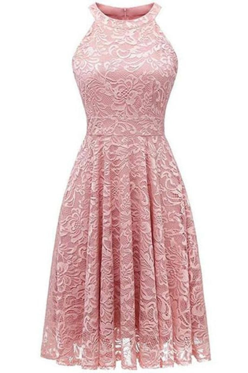 Street Floral Lace Off Shoulder Midi Dresses - Pink / S - lace dresses