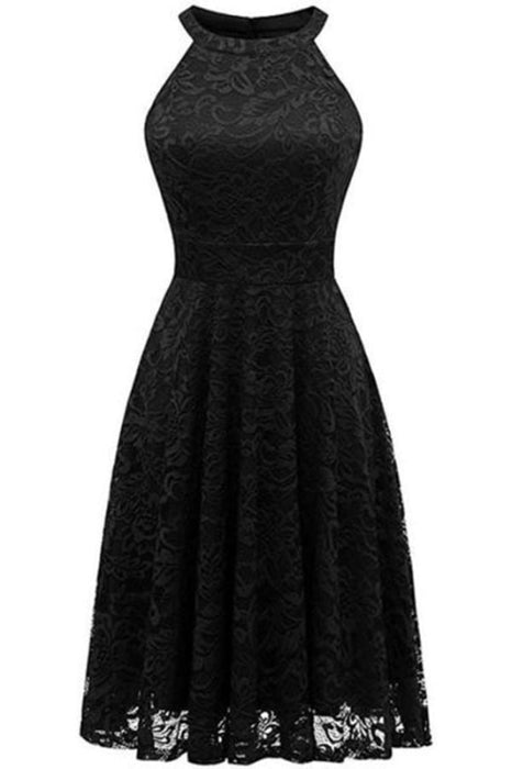 Street Floral Lace Off Shoulder Midi Dresses - Black / S - lace dresses