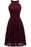 Street Floral Lace Off Shoulder Midi Dresses - Burgundy / S - lace dresses