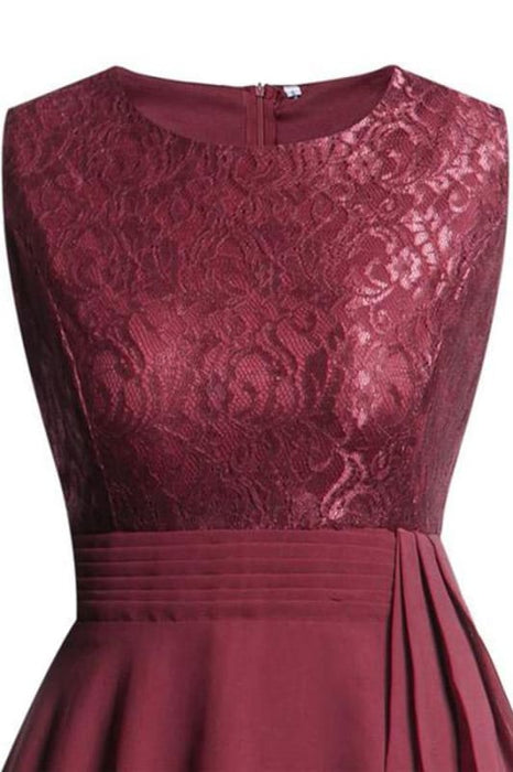 Street Lace Dresses Pink Party A-Line Dress - lace dresses