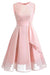 Street Lace Dresses Pink Party A-Line Dress - pink dress / S - lace dresses