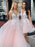 Stunning Lace Applique Long Prom Dresses Quinceanera Dress with Flowers - Prom Dresses