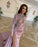 Stunning Lilac Evening Dresses With Sleeves Crystals Mermaid Prim Dress with Side Slit - Prom Dresses